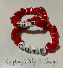 Load image into Gallery viewer, BRACELETS: Valentine's Day Expression, Seed & Heart Beads