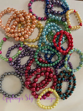 Load image into Gallery viewer, BRACELETS: Shiny, pearl-beaded bracelets